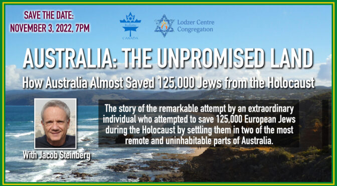 Australia: The Unpromised Land – How Australia Almost Saved 125,000 Jews