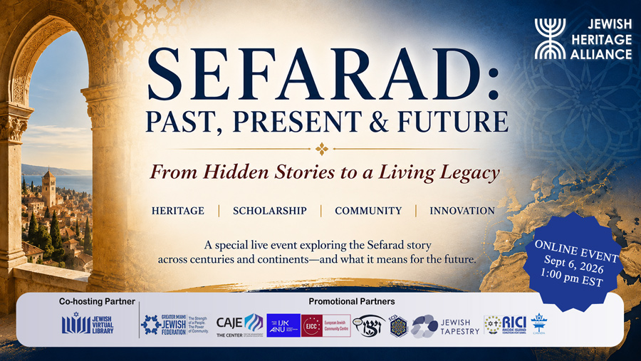 WEBINAR - “Sefarad: Past, Present & Future — From Hidden Stories to a Living Legacy” - September 6, 2026"